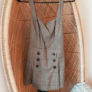 Urban Outfitters - Cassidy Plaid Skort Romper